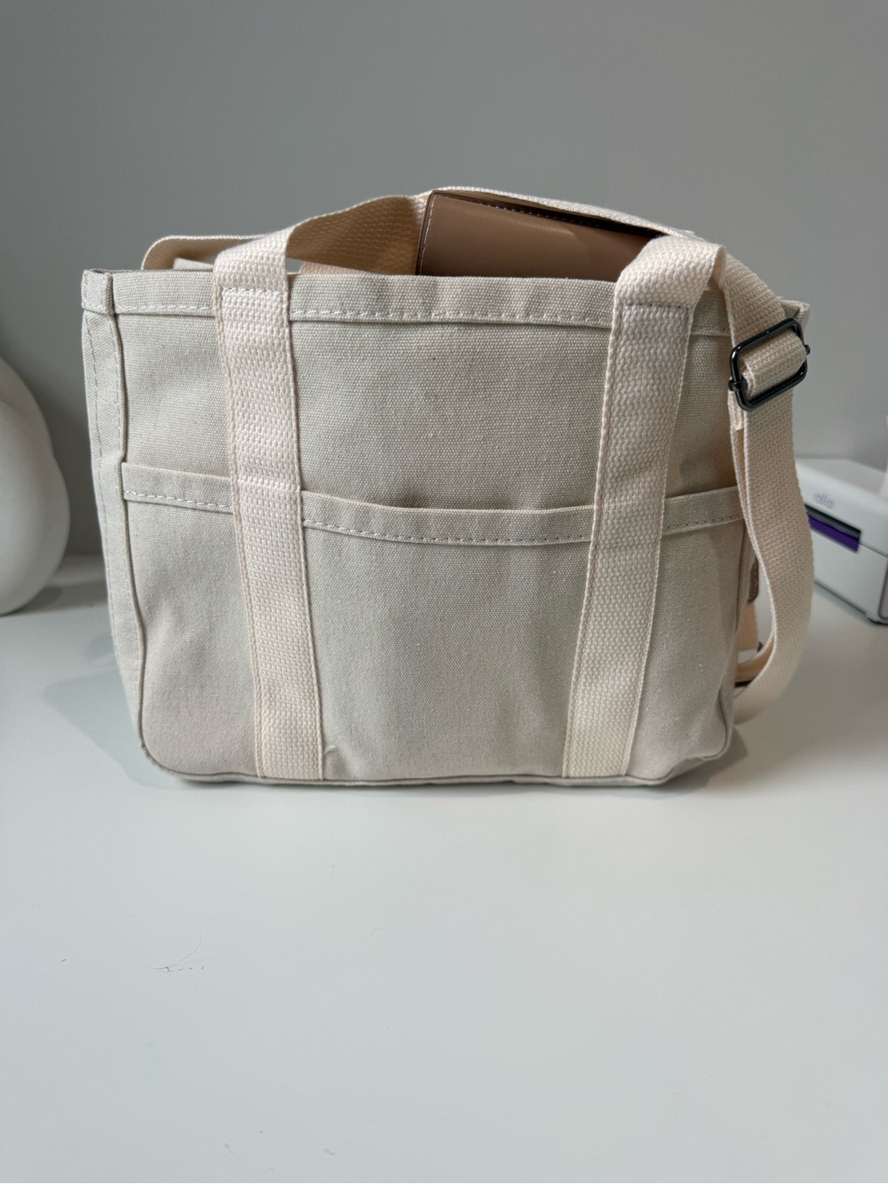 Canvas Utility Tote Bag - Cream